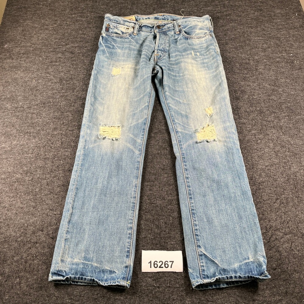 Vintage Abercrombie & Fitch Remsen Jeans Mens 32x30 Blue Good Slim Straight Dist